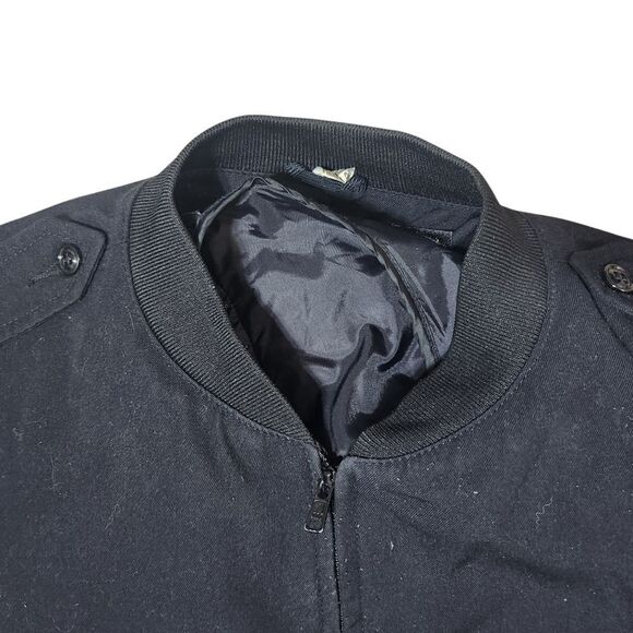 Vintage Neptune Garment Company Jacket Size 52 Regular Black Vest Insert Zip Up - Picture 9 of 15